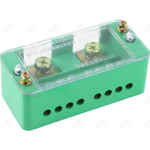 Single Phase 2-IN 8-OUT Wire Terminal Box Household Distribution Box Terminal Row 220V Junction box FJ6