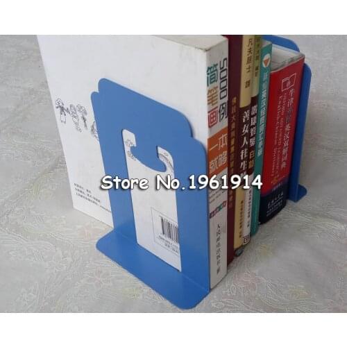 Wholesale 2 x Cheap Durable Heavy Duty Metal Book End Shelf Bookend Holder Office School Supplies Stationery Student Good Helper
