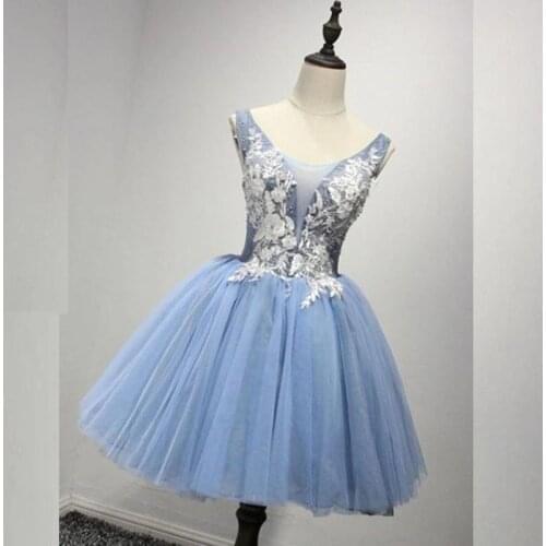 Homecoming Dresses 2020 A-line Sleeveless Tulle Elegant Formal Short Party Gowns Ever Pretty New Vestidos