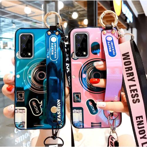Wrist Strap Shockproof Holder Case For OPPO Realme v5 Case Cover For Oppo Realme v5 phone Case Realmev5 Fundas Silicone Camera