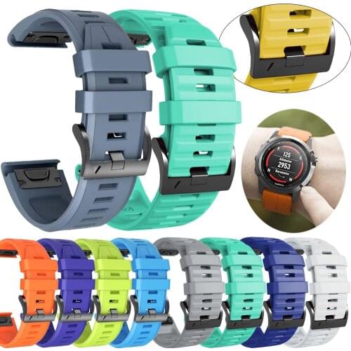 Watch Band For Garmin Fenix 6 6X Pro 5 5X 5 Plus 3HR 935 Silicone Band Approach S60 Watch Easyfit Wrist Strap Smart Accessories