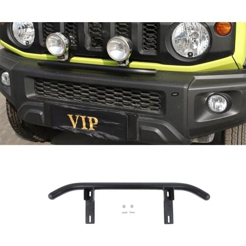 Car Front Bumper Grills Spotlight Bracket Supports for Suzuki Jimny 2019 2020 2021 JB64 JB74 Accessories Black Aluminum Alloy