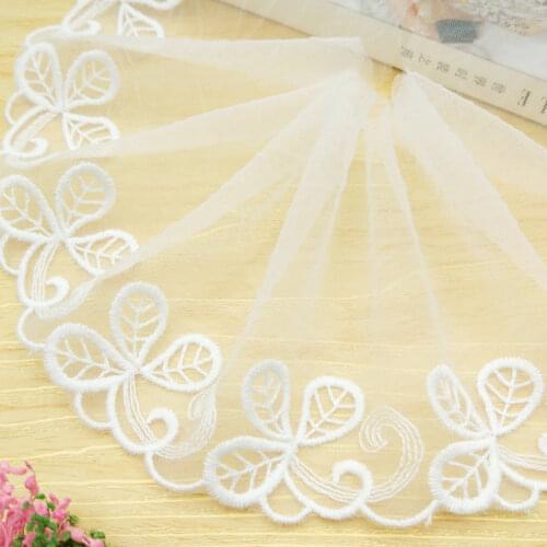 19 yards/lot 10cm Mesh embroidery Lace Trim Handmade DIY Garment needlework sewing accessories fabric Clothing Decoration 488