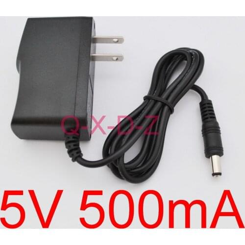500PCS High quality AC 100V-240V Converter Switching power adapter DC 5V 500mA & 0.5A Supply US Plug DC 5.5mm x 2.1mm
