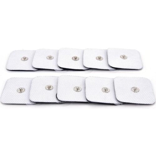 10Pcs 4*4cm Tens Digital Therapy Machine Massager Nerve Stimulator Electrode Pads Tens Electrodes Comfortable Massage Tools New