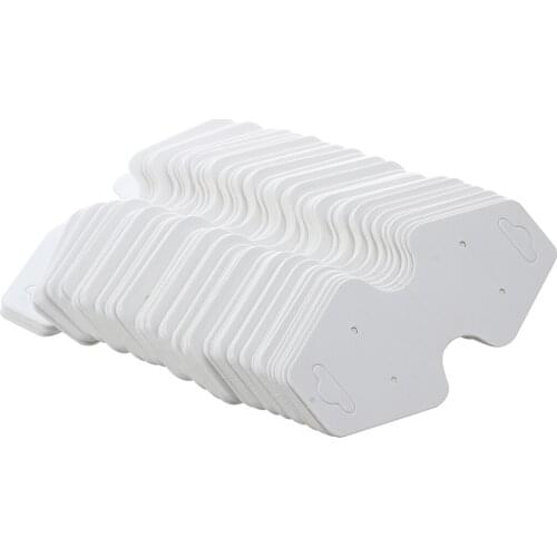 200 White Earring Bracelet Necklace Display Hanger Cards Hanging Packaging