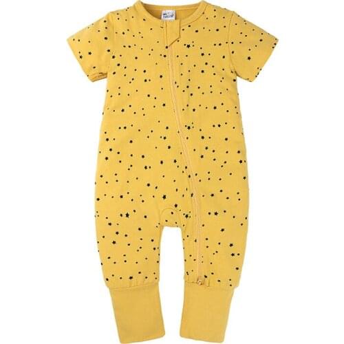 2020 Boys Girls Short-Sleeve Pajamas Baby One-Piece Suit Cotton Newborn Jumpsuit Infant sleepsuit Children Clothes 0-2T