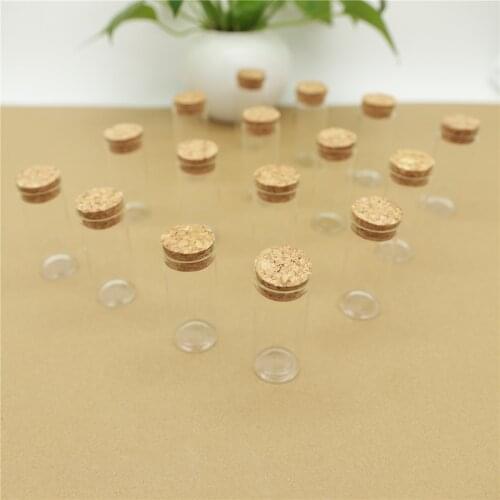 24pcs/lot DIY Mini Glass Jar 30*70mm 30ml Test Tube Cork Stopper Spice Bottles Container Small Vials Tiny glass Bottles
