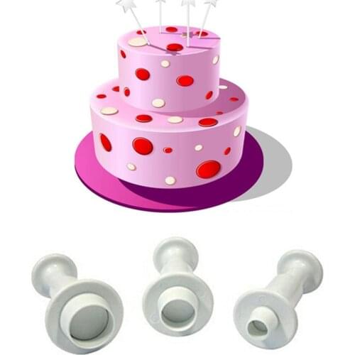 3 Pcs Geometry Circle Round Fondant Cookie Cutter Cake Mold Fondant Mold Fondant Cake Decorating Tools Baking Bakery Tools