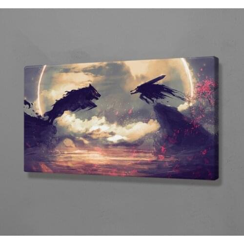 Guts Beast of Darkness Berserk Anime Poster Wooden Frame Canvas Wall Art Decoration Prints Home Bedroom Decor Framed Painting