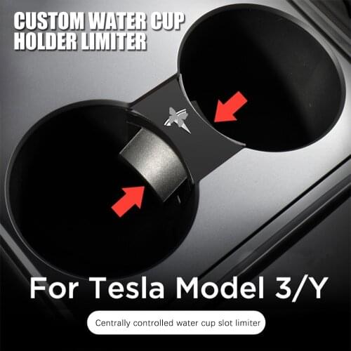 For Tesla Model 3 Car Water Cup Slot Slip Limit Clip ABS Cup Holder Clip limiter for Model three 2021 Model Y Free Shipping