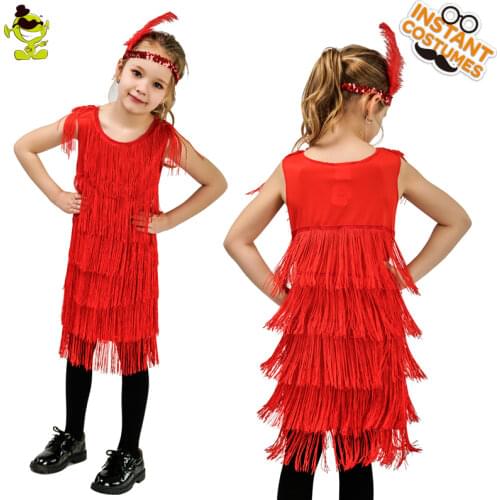 Flapper Costumes For Kids Halloween Costumes For Kids 10-12 Girls 20S Flapper Child Costume