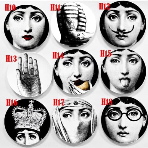 Artistic Creative Decorative Plate Home Ornament Wall Hanging Plate Retro Home Bar Hotel Deco Plates Dropship
