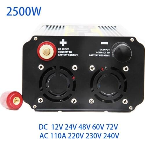 2500W 2.5KW pure sine wave inverter solar power inverter converter charger system 12V 24V 48V dc to ac 110V 220V 230V inverter