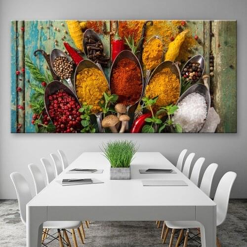 Food Painting Modern Spices Poster Canvas Picture For Kitchen Restaurant Home Decoration Wall Art NO Frame Wallpaper HD Printed