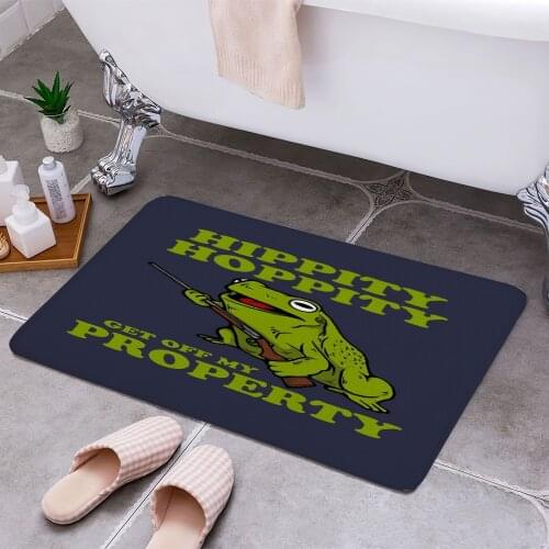 Hippity Hoppity Frog Meme 3D Print Doormats Rectangle Non-Slip DoorMat Bedroom Kitchen Entrance Print Door rugs Dropshipping