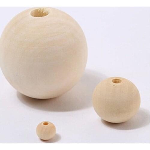 1-400pcs Natural Wooden Spacer Beads Round Eco-Friendly Loose Wood Bead DIY Crafts Supplies Jewelry Making Bracelet Accessories