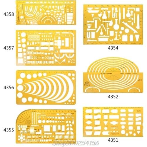 Durable K Resin Military Drawing Template Drafting Ruler Stencil Measuring Tool S02 20 Dropship