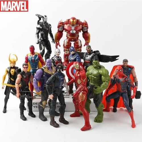 Marve Avengers Super Hero Action Toy Figure Model Infinite War Captain America Iron Man Figure Model Toy Doll Gift Suit Decorate