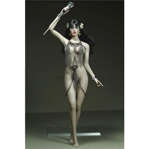 Custom made 1/6 Scale Clothing set Metal drill fringed garment Diamond flower headdress All spirituality figure toy