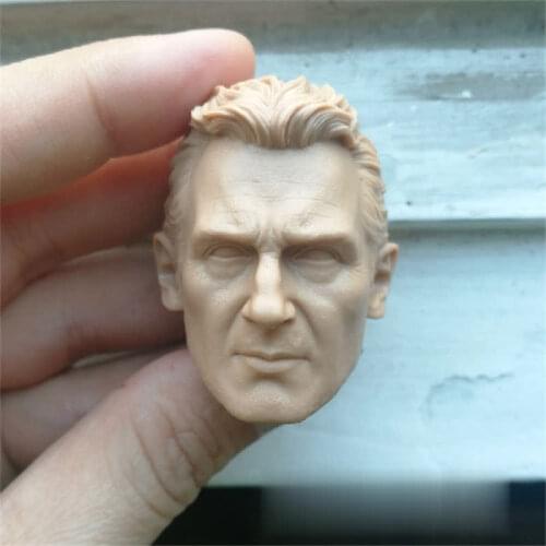 Unpainted 1/6 Scale Movie Star Character Soldier Head Sculpt Model Head Action Figure Dolls For Hot Toys Figure Body No.53