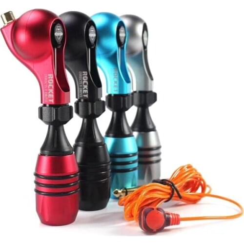 New Rocket Rotary Tattoo Machine with Adjustable Cartridge Grip Set and RCA Cord