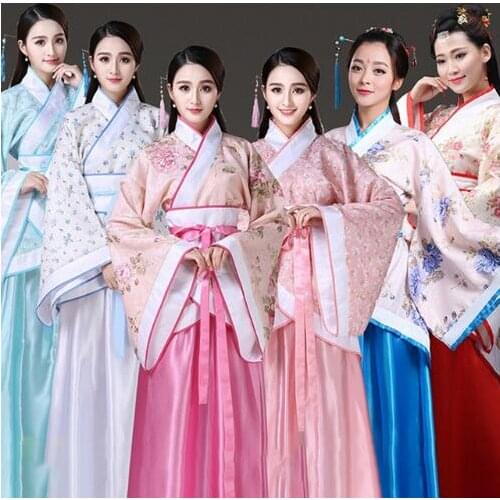 New Chinese Traditional Women Hanfu Dress Chinese Fairy Dress Red White Hanfu Clothing Tang Dynasty Chinese Ancient Costume
