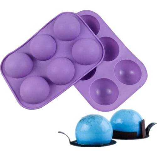 Half Sphere Silicone Soap Molds Bakeware Cake Decorating Tools Pudding Jelly Chocolate Fondant Mould Ball Shape Biscuit Tool