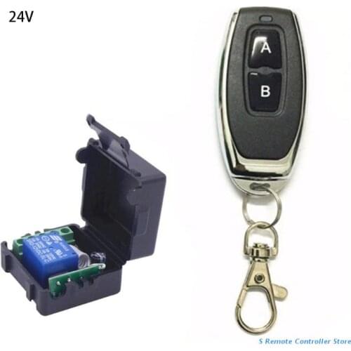 BX0E DC 24V 1CH Relay Receiver Module RF Transmitter with 433 Mhz Remote Controls Electronic Lock Control