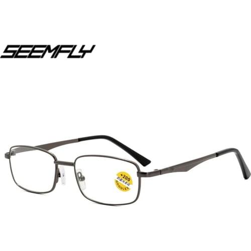 Seemfly Vintage Anti Blue Light Reading Glasses Metal Frame Clear Lenses Presbyopic Computer Gaming Goggle Eyewear Unisex