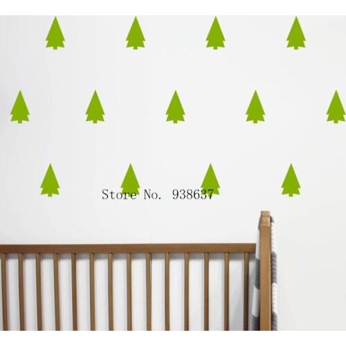 Removable Home Wall Decoration Mini Tree Wall Stickers For Living Room Bedroom Baby Nursery Wall Decals 24 Pcs /lot diy ZA882