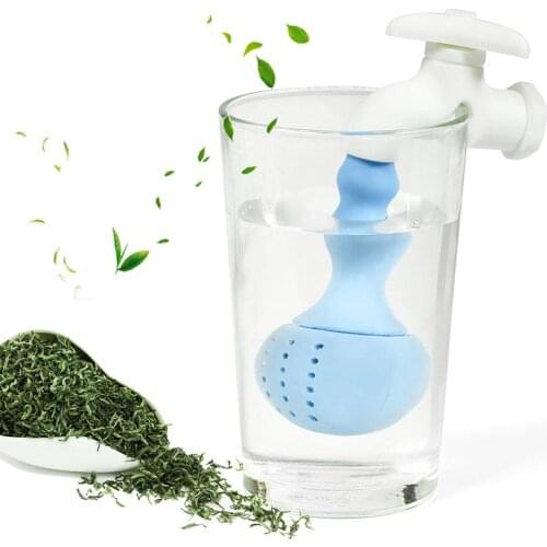 Faucet Tap Design Silicone Tea Infuser Leaf Strainer Filter Diffuser Drink Tool It is heat temperature resistant can withstand