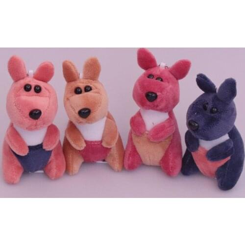Cute Creative New childrens plush toy pendant cartoon Kangaroo keychain 11cm plush soft doll kids christmas gift