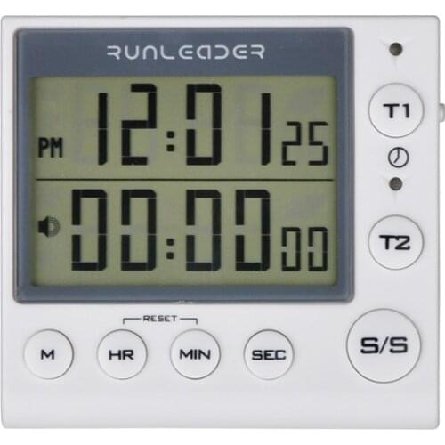 Kitchen Timer Digital Countdown Timer 2 Channel Flashing LED for Lab Electronic Kitchen Homework Exercise Gym Workout Cooking