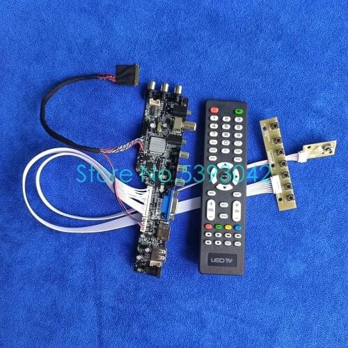 Universal display drive board kit LVDS USB VGA For M101NWT2/M101NWT4/N101L6/N101LGE signal digital 1024*600 DVB 3663 40-Pin