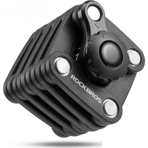 ROCKBROS Bike Anti Theft Mini Foldable Chain Password Lock Folding-locks Hamburg-Lock Bicycle Cycling Locks 4 Colors