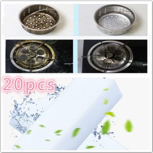20PCS Magic Eraser Sponge For Removing Rust Cleaning Cotton Kitchen Tools Accessories Descaling Clean Rub Pot Kitchen Gadgets