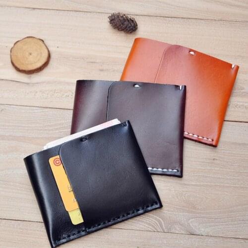 High QualitId Men Wallets Credit card holder card sets retro Genuine Leather wallet card sets cash clip holder