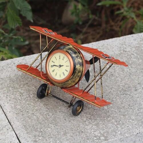 Iron Bell Model Iron process clock Home Decoration zakka Home Jewelry aircraft Model pendant