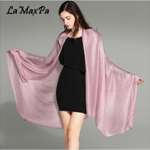 LaMaxPa Women Scarf Pure Luster Color Dutch Linen Shawl Femme All-match Elegant Hijab Femme Soft Schal Mujer Breathable Bufanda
