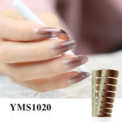 1sheet Japanese Style Nail Art Sticker Adhesive Decals Gradient Glitter Powder Decoration DIY Nail Wraps Manicure Beauty Tips