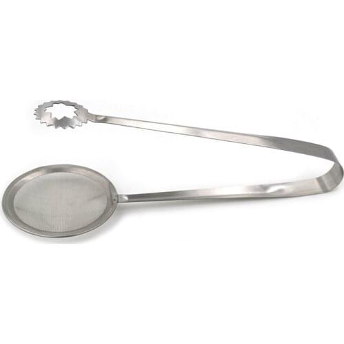 1PC Filter Spoon with Clip Multi-functional Stainless Steel Colander Oil-Frying Filter Fried Food Clip Kitchen Tongs LB 074