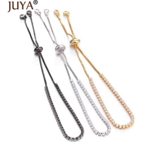 Womens Trendy Cubic Zirconia CZ Rhinestone Bracelet Bangle Ladies Party Wedding Jewelry Adjustable Chain