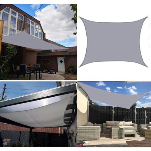 3/4*5m 5*6m 6*8m UV Protection 70% Waterproof Oxford Cloth Outdoor Sun Sunscreen Shade Sails Net Canopies Yard Garden Encrypted