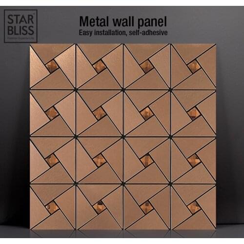 3D wall panel Metal Geometric Pattern Mural 3d Wallpaper Luxury Walls Paper for Living Room Bedroom Bathroom Kitchen Walls Decor
