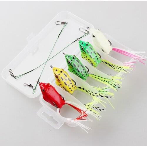 5pcs/lot Frog Lure 6g 4cm Frog Soft Lure Isca Artificial Carp Fishing Tackles Sea Ice Fishing Catfish Sillicion Baits Pesca