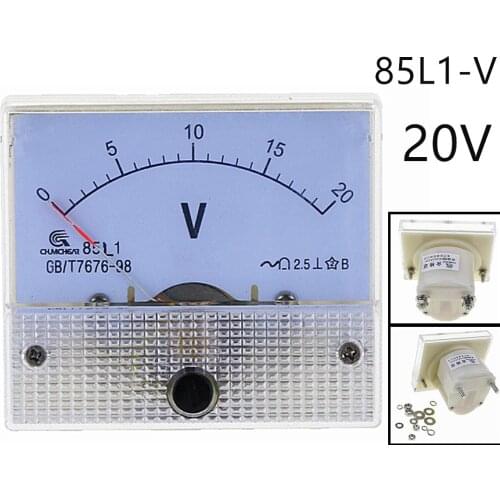 AC Analog Meter Panel 20V Volt meter Ammeters 85L1 0-20V Gauge
