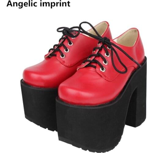 Angelic imprint handmade mori girl lolita shoes woman cosplay punk shoes lady high heels Pumps women princess dress shoes 13cm