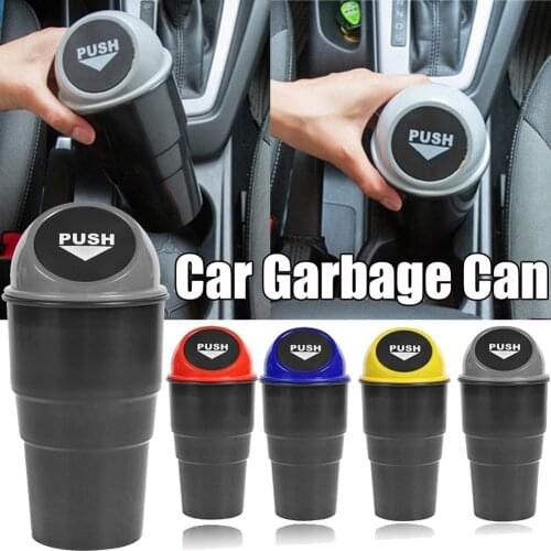 Car Trash Can Organizer Garbage Bag Trash Dust Bin Box Door Seat Back Storage Case