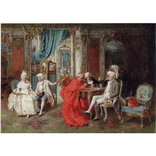 Free shipping classic noble party canvas printings court figures oil painting printed on canvas wall art decoration picture